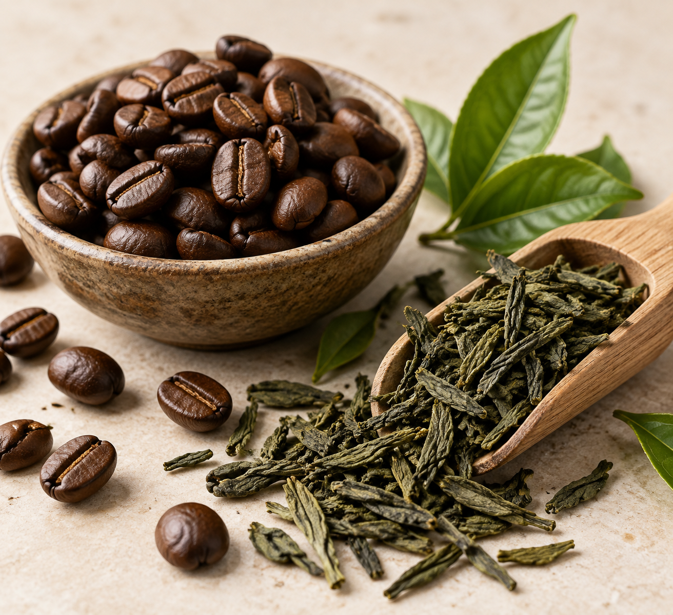 Caffeine — natural macro photograph