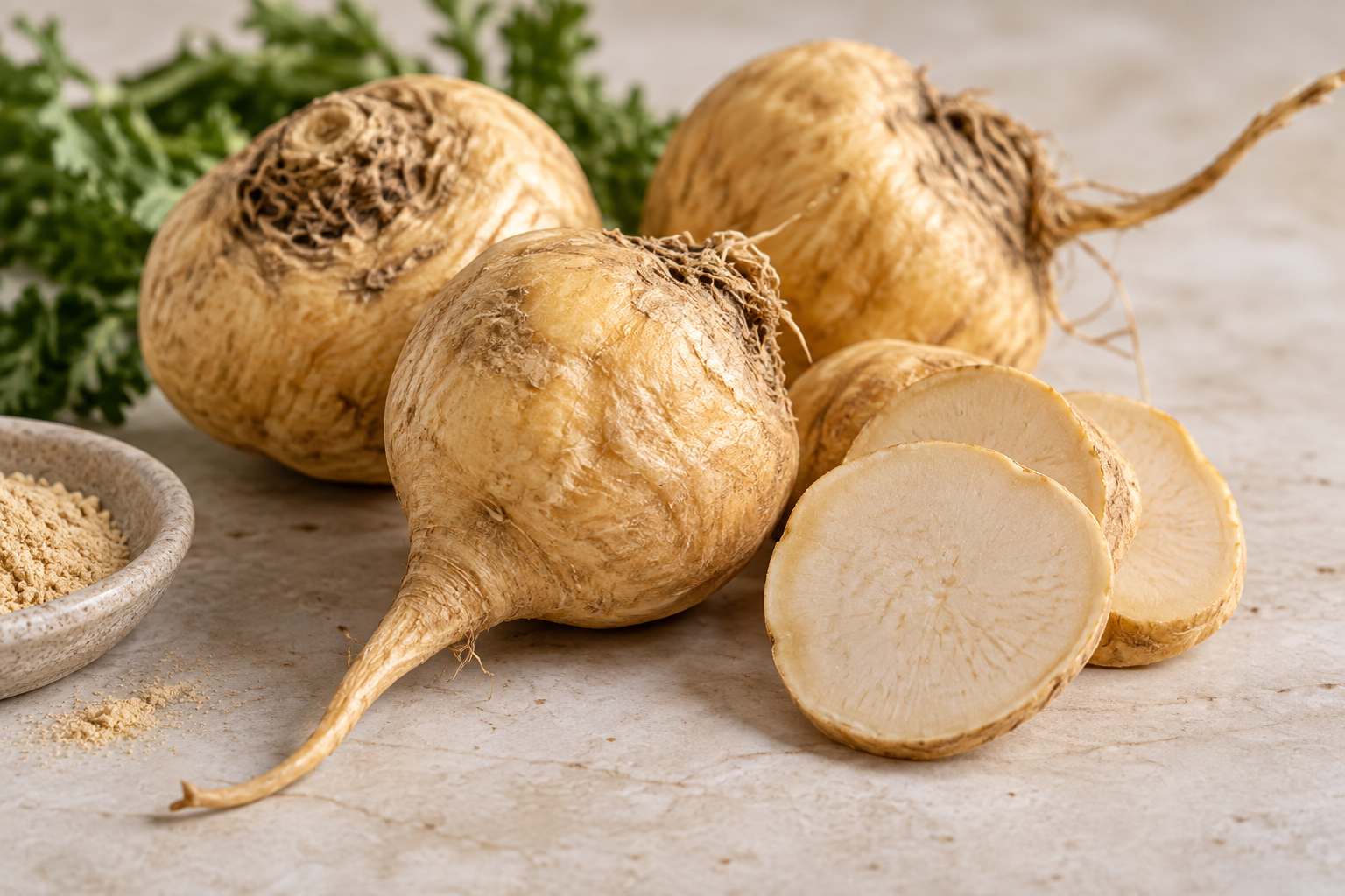Maca Root — natural macro photograph