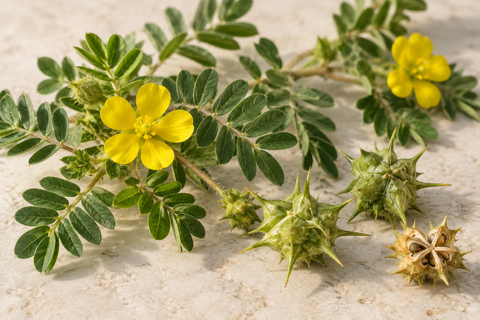 Tribulus Terrestris — natural macro photograph